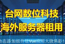 动态添加组件让Vue应用大放异彩！-海外服务器