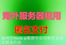如何在Node.js集群中启用粘性会话并提高性能-海外服务器
