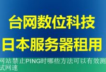 网站禁止PING时哪些方法可以有效测试网速-海外服务器