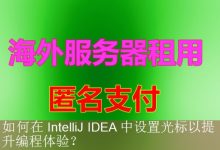 如何在 IntelliJ IDEA 中设置光标以提升编程体验？-海外服务器