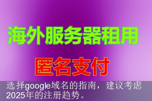 选择google域名的指南，建议考虑2025年的注册趋势。