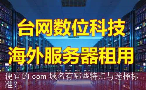 便宜的 com 域名有哪些特点与选择标准？