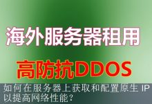 如何在服务器上获取和配置原生 IP 以提高网络性能？-海外服务器