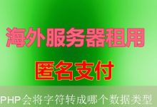 PHP会将字符转成哪个数据类型-海外服务器