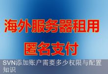 SVN添加账户需要多少权限与配置知识-海外服务器