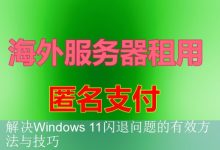 解决Windows 11闪退问题的有效方法与技巧-海外服务器