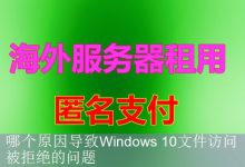 哪个原因导致Windows 10文件访问被拒绝的问题-海外服务器