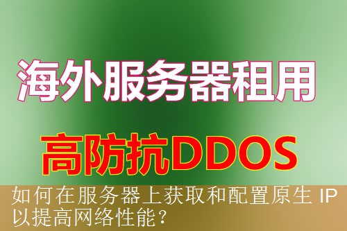 如何在服务器上获取和配置原生 IP 以提高网络性能？