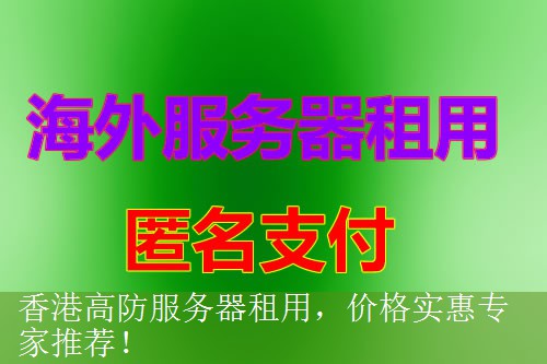 香港高防服务器租用，价格实惠专家推荐！