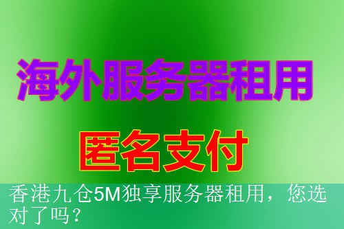 香港九仓5M独享服务器租用，您选对了吗？