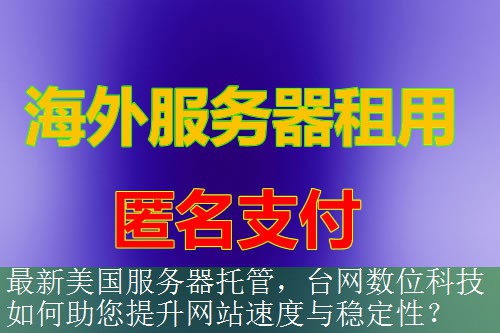 最新美国服务器托管，台网数位科技如何助您提升网站速度与稳定性？