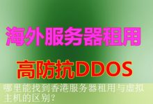 哪里能找到香港服务器租用与虚拟主机的区别？-海外服务器