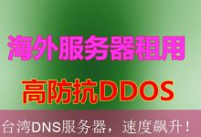 台湾DNS服务器，速度飙升！-海外服务器