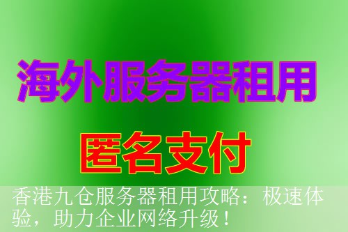香港九仓服务器租用攻略：极速体验，助力企业网络升级！