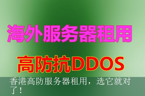 香港高防服务器租用，选它就对了！
