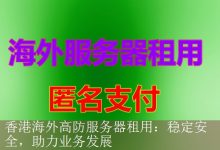 香港海外高防服务器租用：稳定安全，助力业务发展-海外服务器