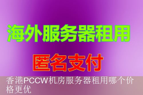 香港PCCW机房服务器租用哪个价格更优