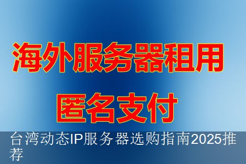 台湾动态IP服务器选购指南2025推荐