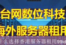 为什么选择香港服务器租用99idc？-海外服务器