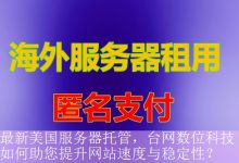 最新美国服务器托管，台网数位科技如何助您提升网站速度与稳定性？-海外服务器