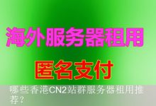 哪些香港CN2站群服务器租用推荐？-海外服务器